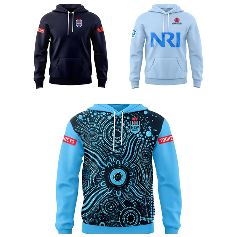 2024 New Rugby Jersey South Wales Blues Aboriginal Rugby Jersey Men's Hoodie (Custom name and number )