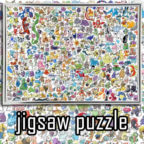 Pokemon Generations Pokedex Style Full-Art Collage Anime Wooden Jigsaw Puzzle 108/200/300/500/1000pcs Color Box