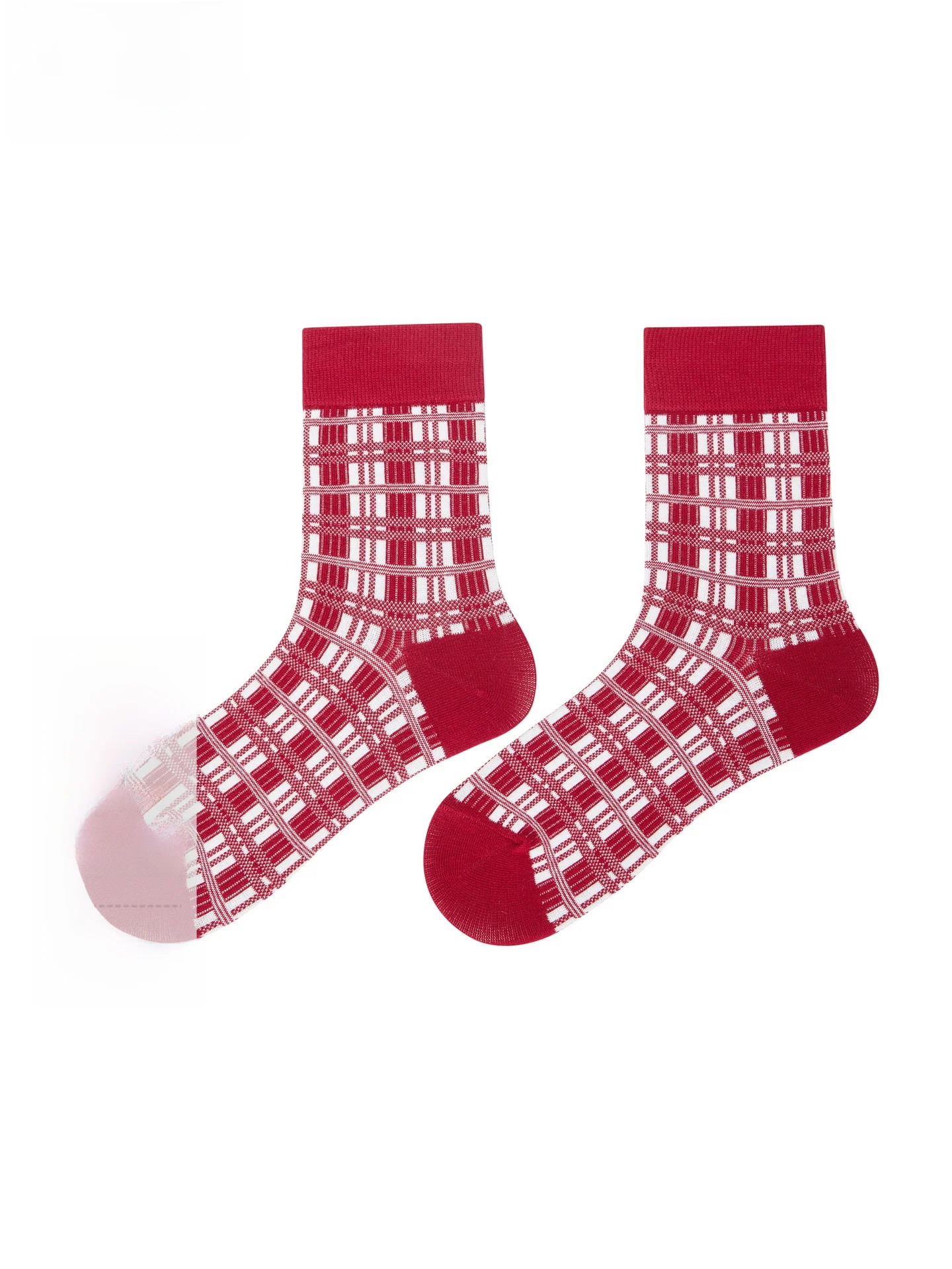 ファッショナブルなミッドカーフソックス-女性用-カラーブロックデザイン-quali-peacebird-新品-2026-コレクション-a3ygg8-春シーズン