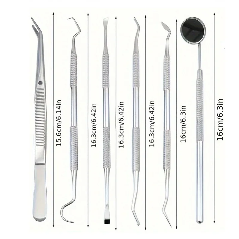 Premium Dental Scaler Kit - Stainless Steel Teeth Cleaning Tools for Tartar Plaque Removal with Case,Ideal for Home & Travel Use