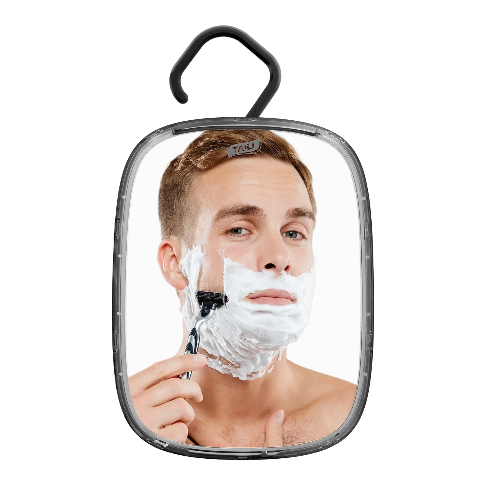 TAILI Fog-Free Shower Mirror for Shaving, Removable Bathroom Mirror for Wall Hanging for Travel, Camping, Shower Accessories