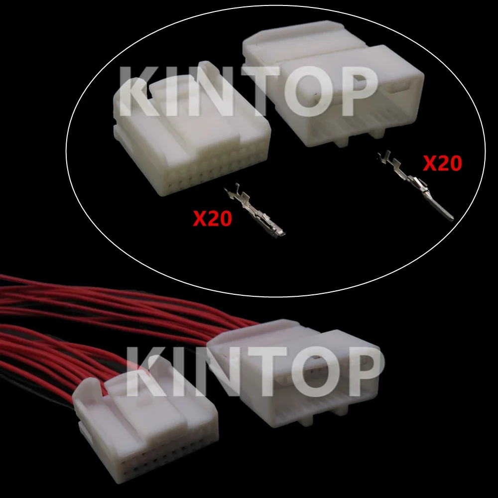 

1 Set 20 Pins Car CD Player Wiring Harness Socket AC Assembly 1473750-1 1473807-1 Auto Low Current Audio Connector For Toyota