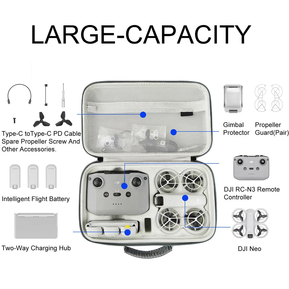 Neo Trage tasche, tragbare Oxford Stoff Schulter Aufbewahrung tasche für Dji Neo Fly mehr Combo Zubehör, für RC-N3 Fernbedienung