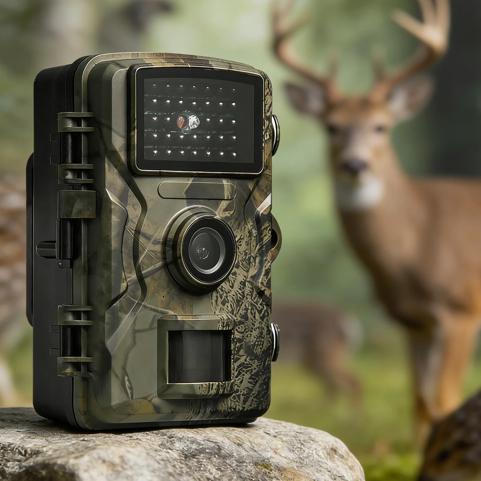 Hunting Outdoors Card - 迷彩柄ハンティングトレイルカメラ 長時間バッテリー駆動（バッテリー・TFカードは含まれていません） 屋外野生動物監視＆家庭安全用