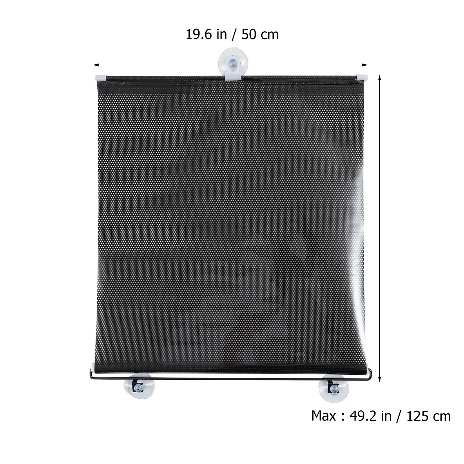 Balcony Suction Cup Sunshade Curtains Black Mesh Dot Blackout Blinds Portable Lightweight Temporary Shade Door Window Privacy