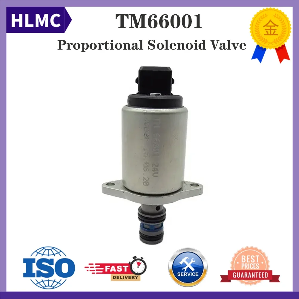 Excavator Construction Machinery Accessories Hydraulic Pump Solenoid Valve 24V 20BAR Proportional Pilot Solenoid Valve TM66001