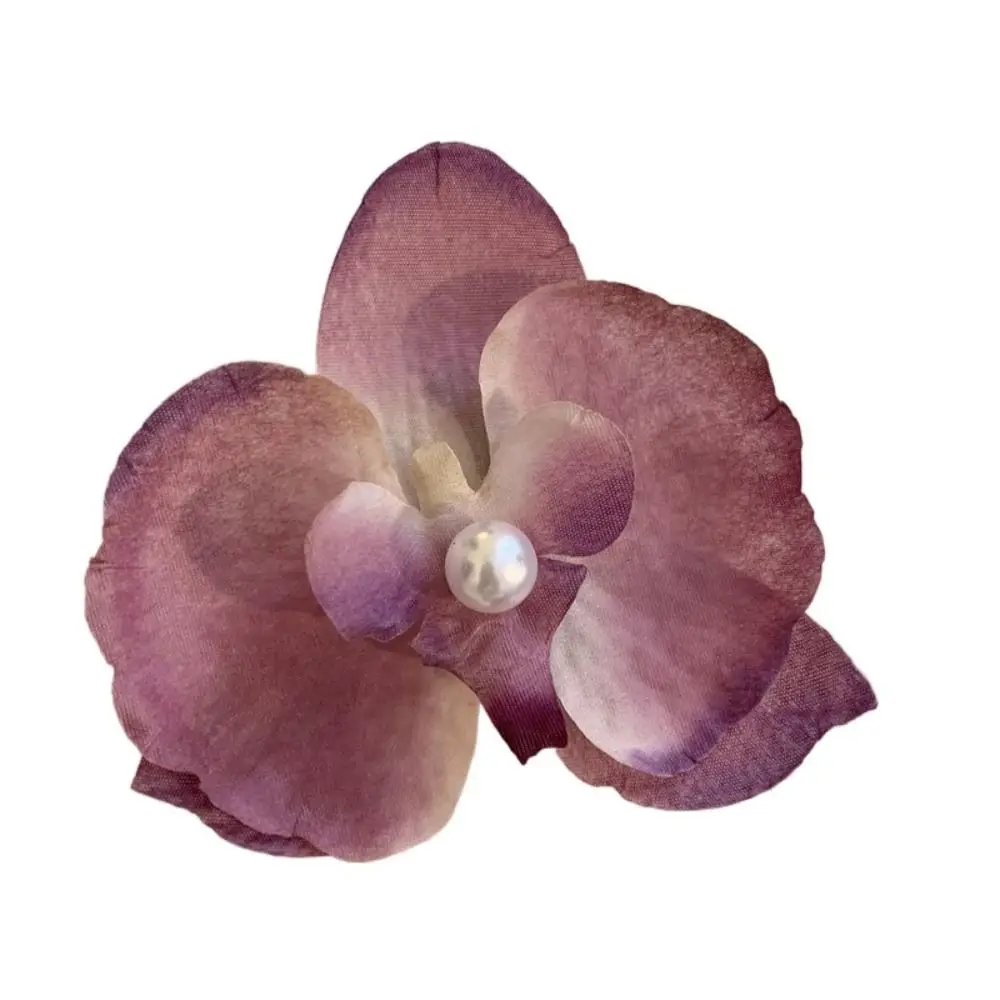 

Cloth Butterfly Flower Hair Clip Butterfly Orchid Korean Style Orchid Flower Hairpin Pearl Ponytail Clip Girl Hair Clip Holiday
