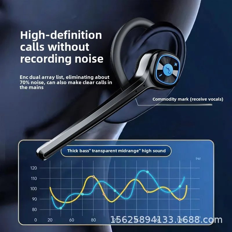 M11 หูฟังบลูทูธหูฟังไร้สายแฮนด์ฟรีหูฟังพร้อมไมโครโฟน HD สำหรับโทรศัพท์ iPhone Xiaomi Samsung