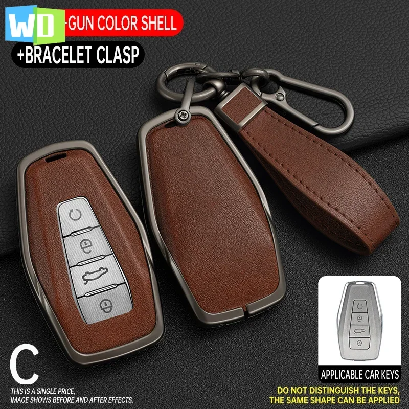 

Zinc Alloy Car Key Cover Case For Geely Coolray X6 X7 EX7 Geometry C Emgrand Global Kulrey Hawk GX7 Okavango NL3 SUV GT GC9