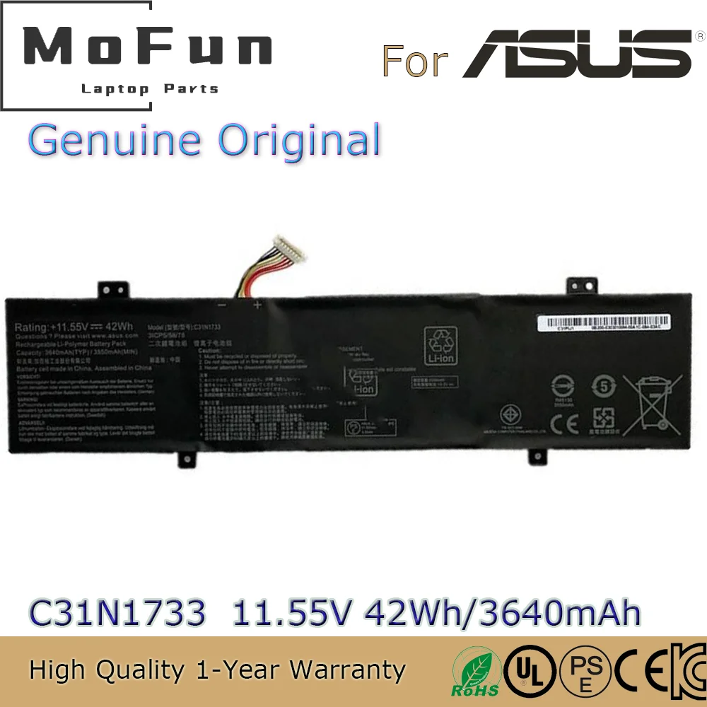 Brand New Original C31N1733 11.55V 42Wh Laptop Battery for Asus VivoBook Flip 14 TP412FA TP412UA TP470EA