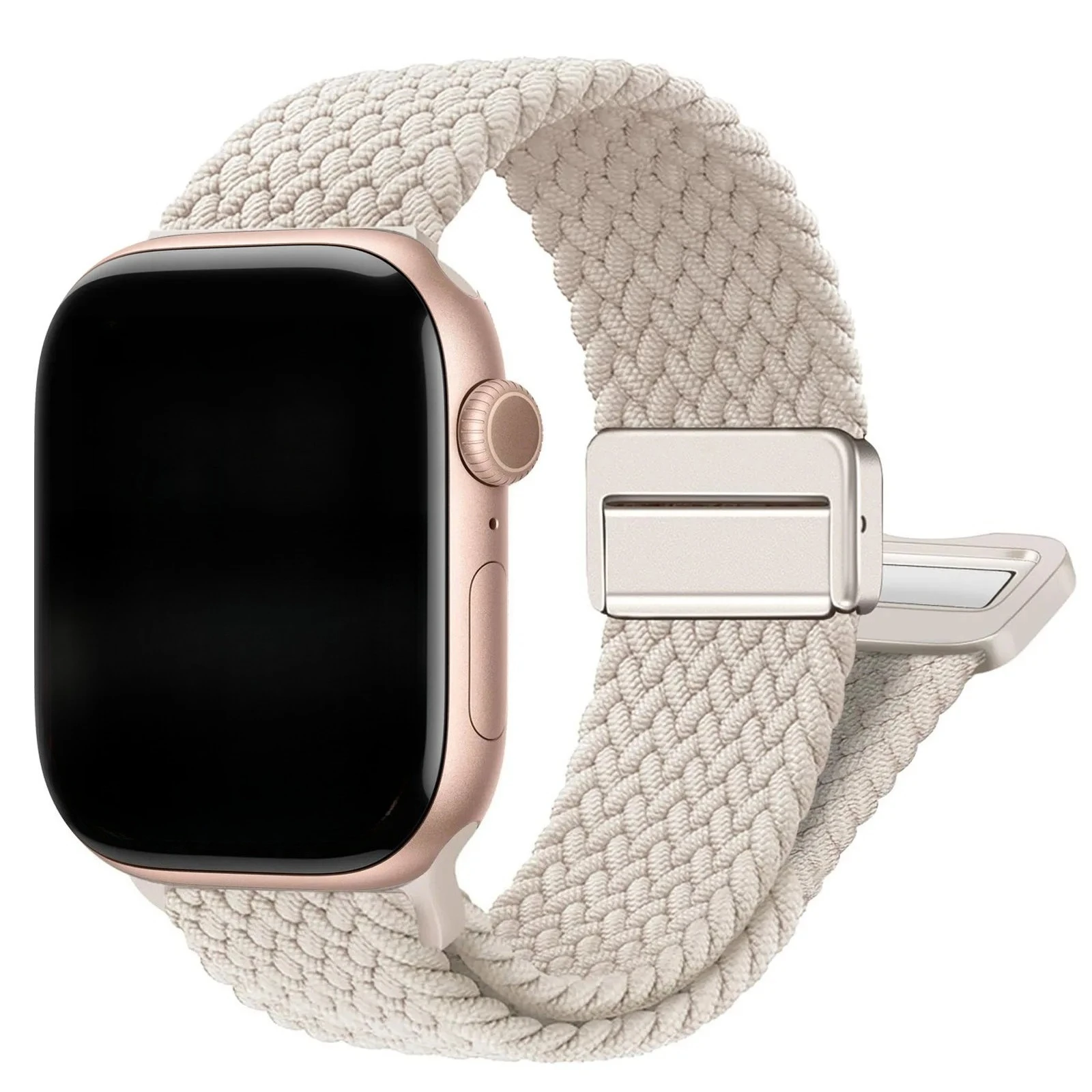 Braided Band For Apple Watch Strap 44mm 40mm 45mm 46mm 49mm 41mm 38 Magnetic Nylon Bracelet iWatch Series SE 7 6 8 9 10 Ultra 2