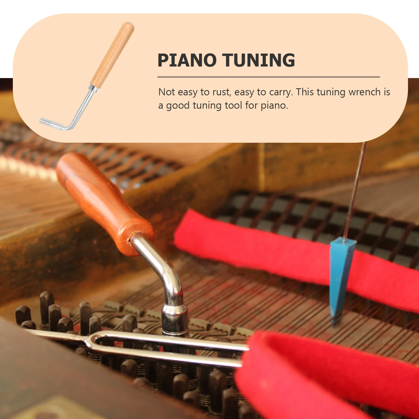 

Piano Tuning Supplies Professional Spanner Tuner High Reliability Stable Characteristics Durable Material Long Service Life