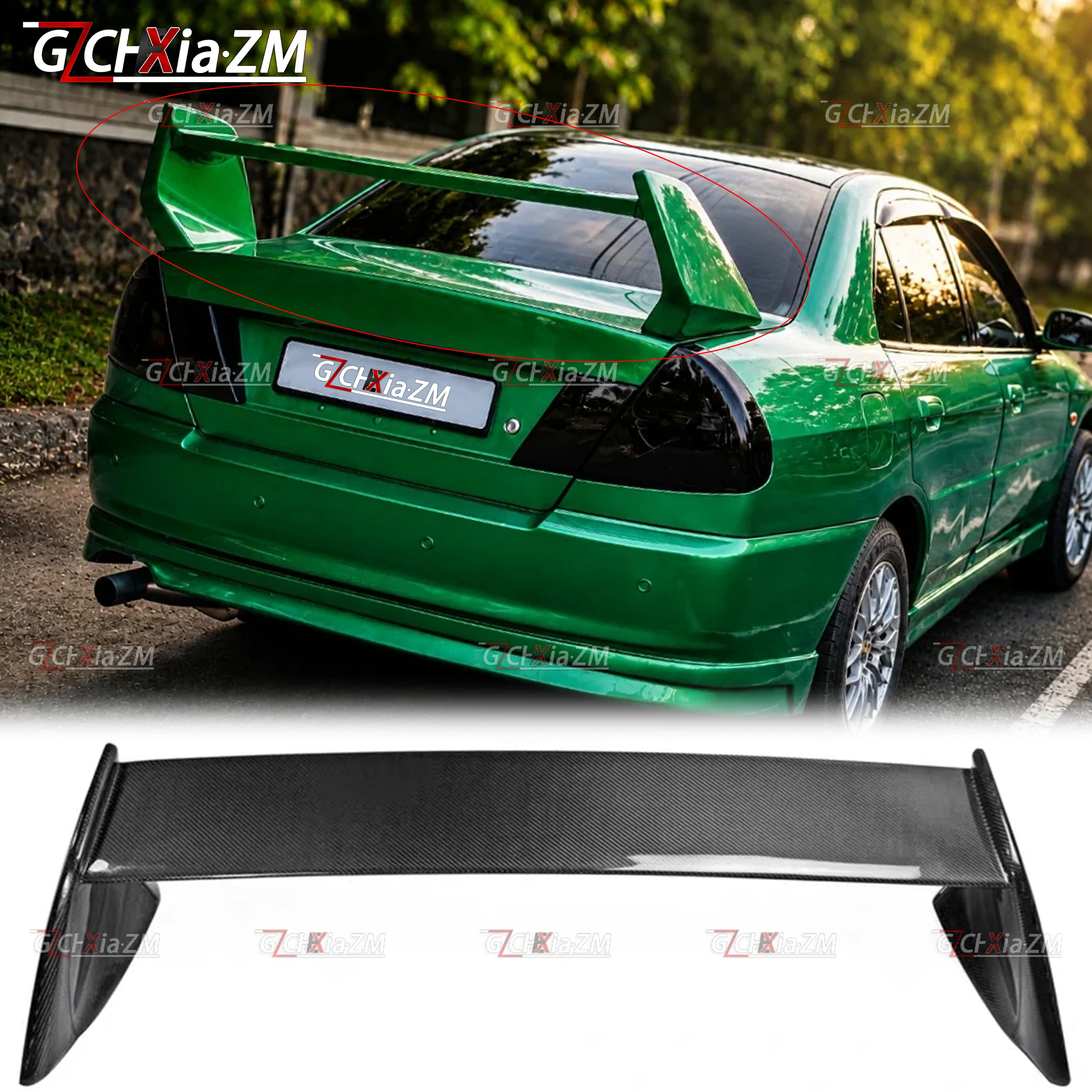 Pour Mitsubishi Lancer Evolution EVO 7 8 9 2000-2008, aileron arrière style JDM, matériau ABS, diffuseur de coffre, kit aérodynamique