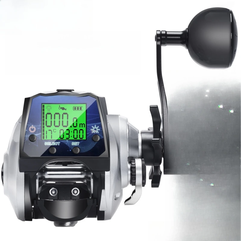 2026 new digital display water drop wheel sea fishing raft fishing boat fishing boat usb charging temperature time fish alarm