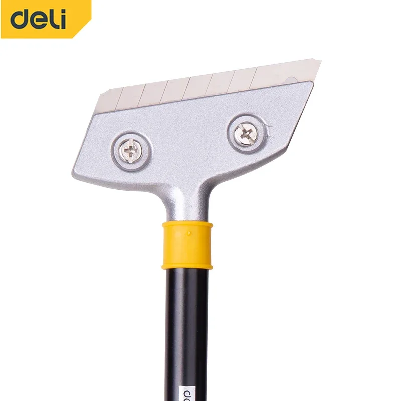 Deli New Good Quality Stainless Steel Wallpaper Paint Tiles Flooring Scraper 600 mm Remover with Blade Household Cleaning Tools