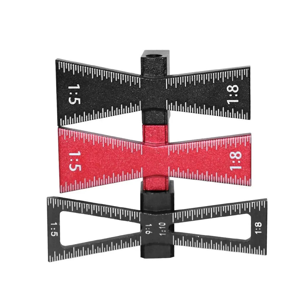 Woodworking Dovetail Marker Aluminum Alloy Dovetail Marking Template Precise Dovetail Guide with 1:5, 1:6, 1:8 and 1:10 Slopes