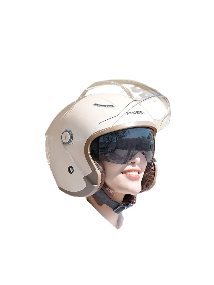 ZL Helmet Female Electric Motorcycle Winter Warm Helmet