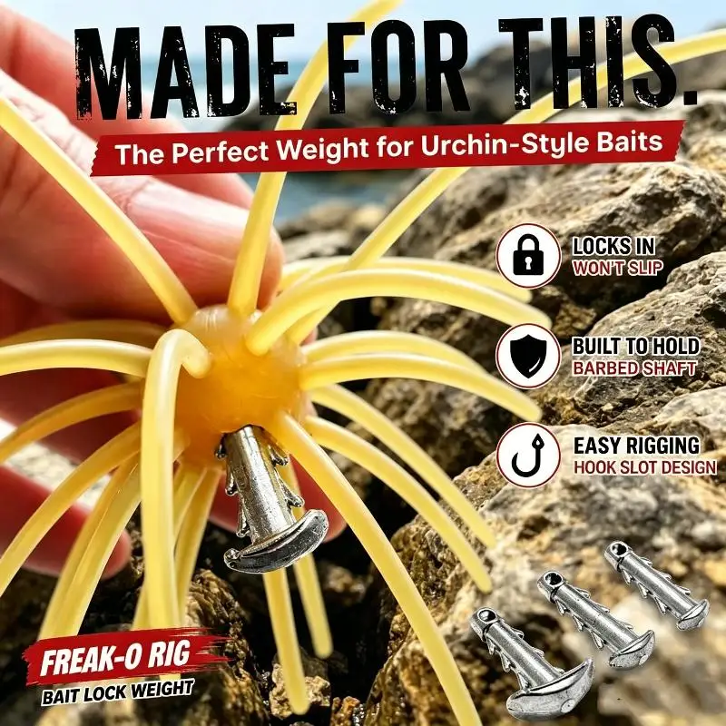Hot Sale Sea Urchin Bait Anchor Shaped Sinker With Anti-Slip Locking Hook For Secure Fishing Accessories