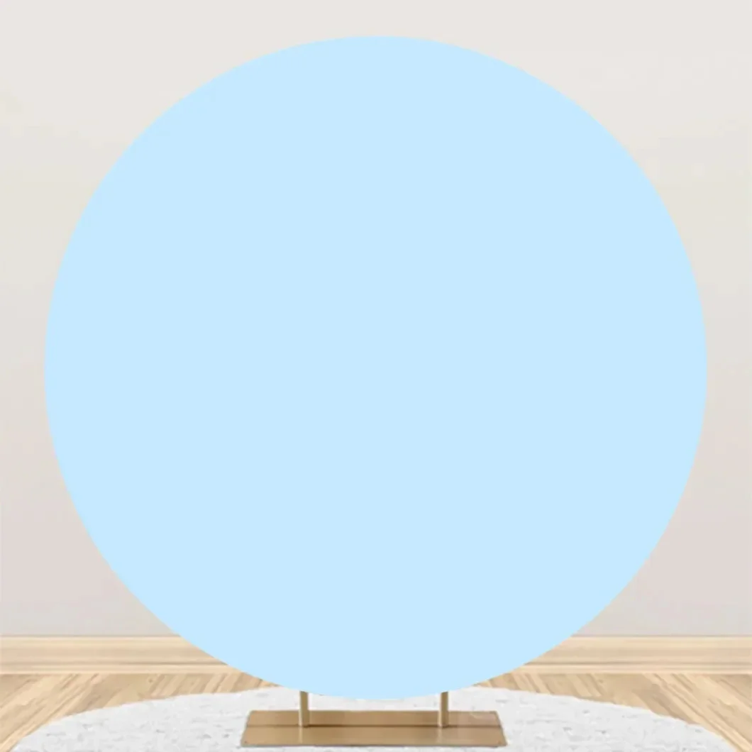 White Round Backdrop Cover for Party Pure Color Circle Background Baby Shower Birthday Party Adult Portrait Wedding Decorations