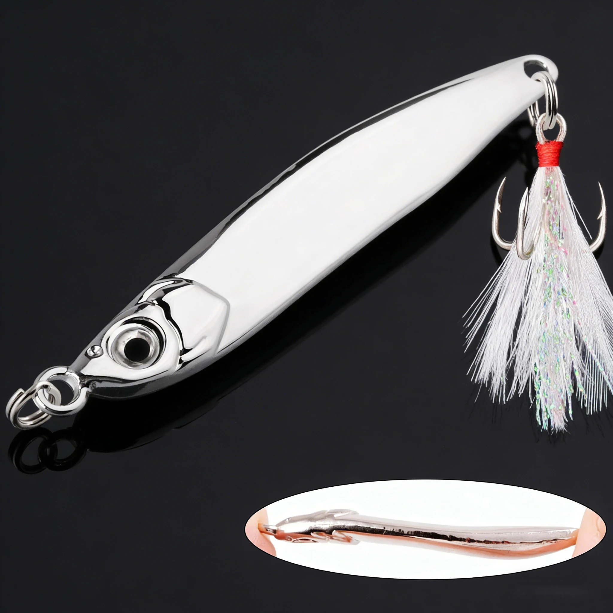 12pcs 15g 20g 40g 60g 80g Micro Jig S Shape Shore Casting Jigging Spoon Set Slow Metal Jig Hard Bait Carp Fishing Lures Hooks