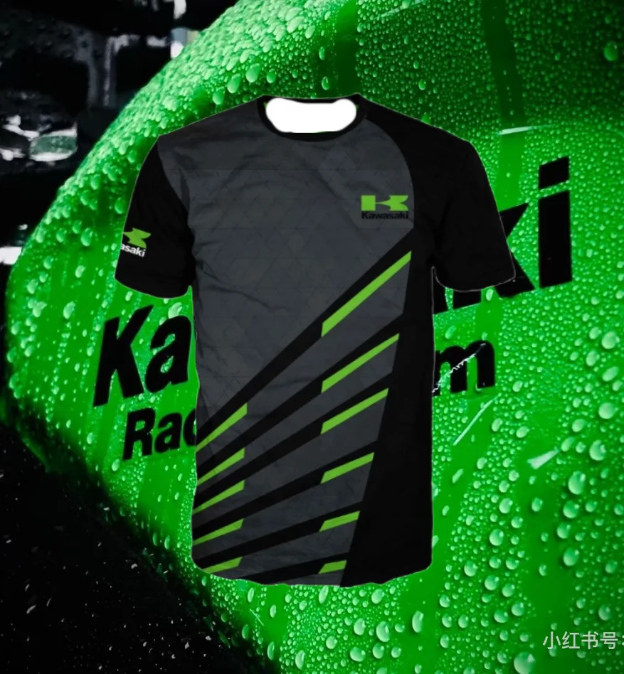 

25 Kawasaki Summer Outdoor Sports Popular Quick Drying Breathable Motorcycle T-shirt Thin Motorcycle Sports Comfortable T-shirt