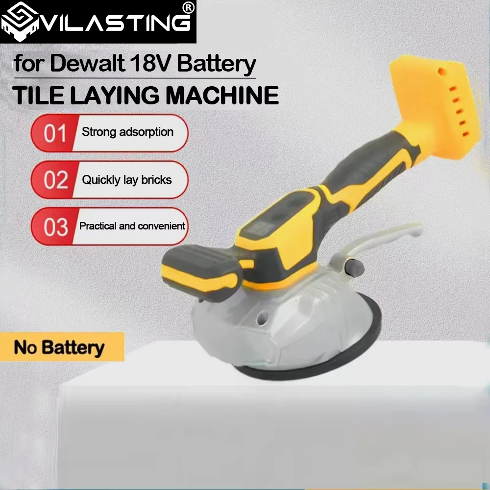 VILASTING Tile Tiling Machine 8 Gears High Loading Capacity Wall Floor Tile Laying Vibrating Tool For Dewalt 18V Battery Pin