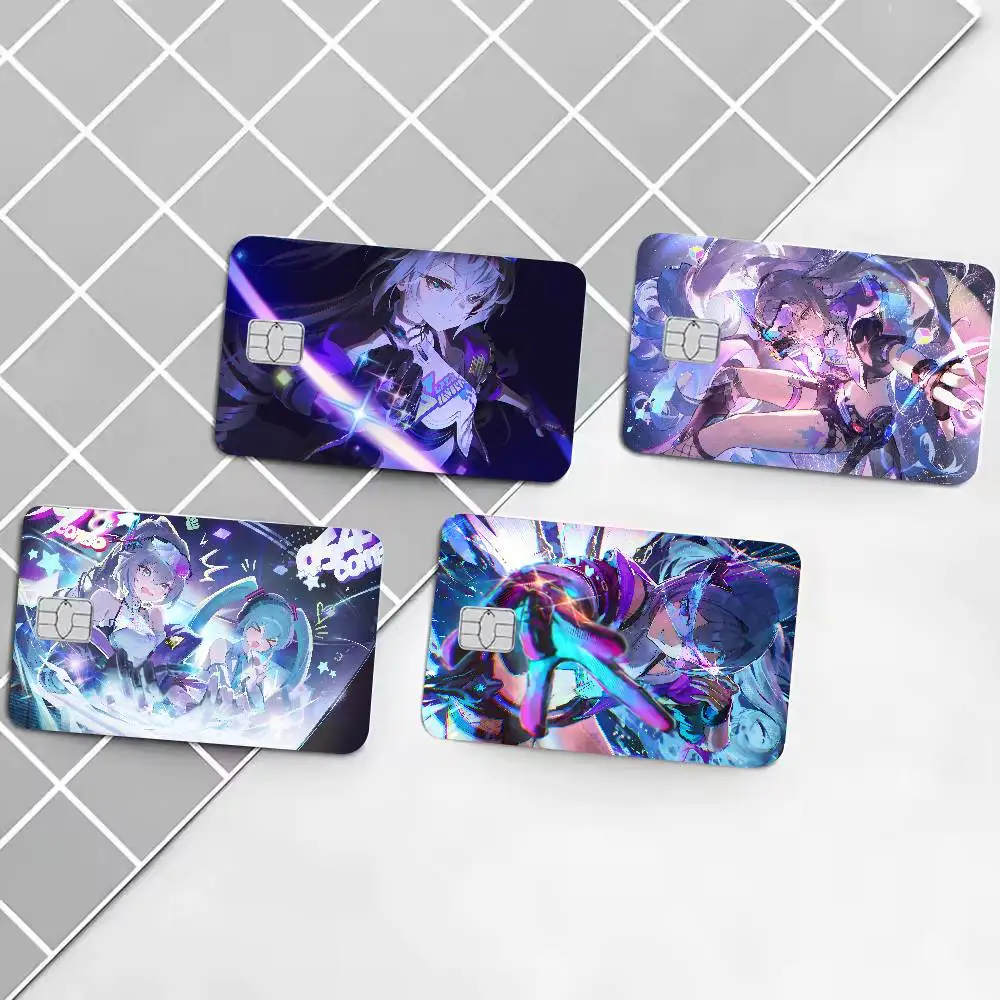 Kawaii Hot Girl Silver Wolf Popular Honkai Star Rail Game Card Sticker, Anime Character Cart Sticker, DebitCredit Card Cover