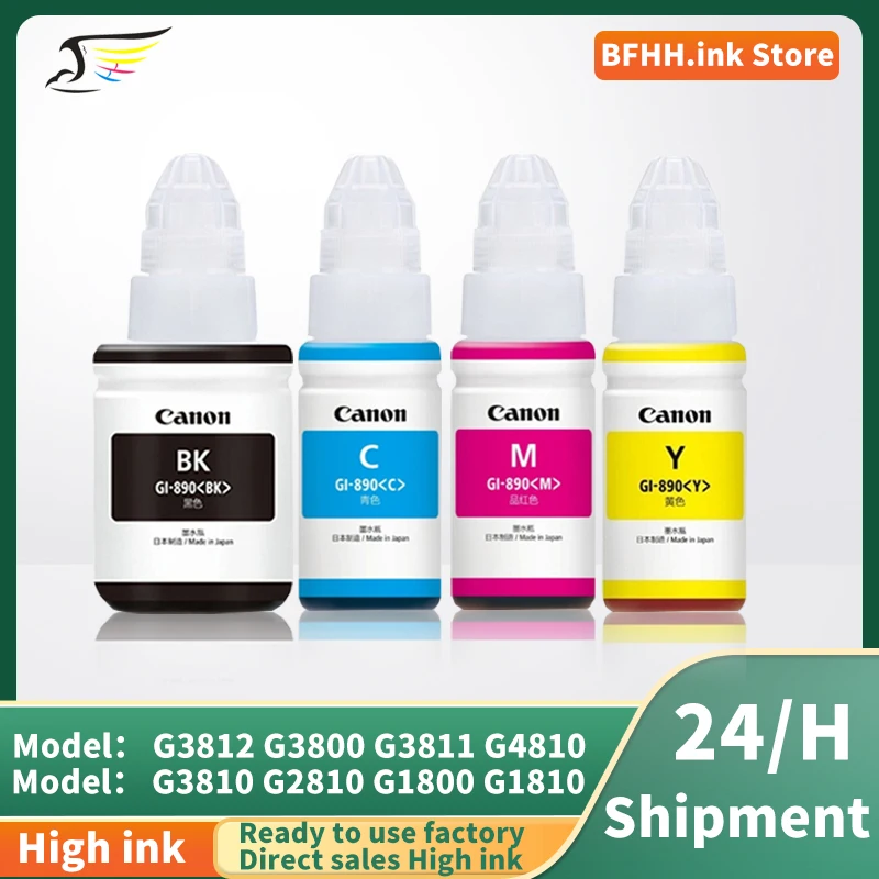 Original for Canon 890 GI890 Compatible Ink G3811 2800 2810 3800 1810 mp288 236 mg2580s 3080 3680 2400 Printer Refill Ink Kits
