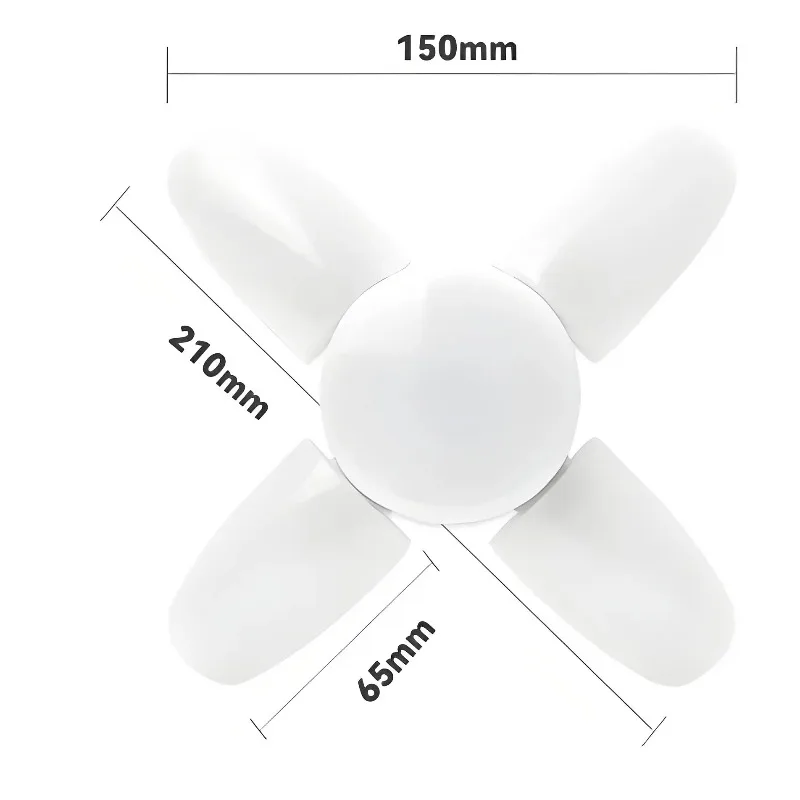 Fan Shape LED Bulb E27 LED Lamp Foldable 220V 110V 40 LEDs Light Bulbs For Home Ceiling Lamp Warehouse Garage Light Warm White