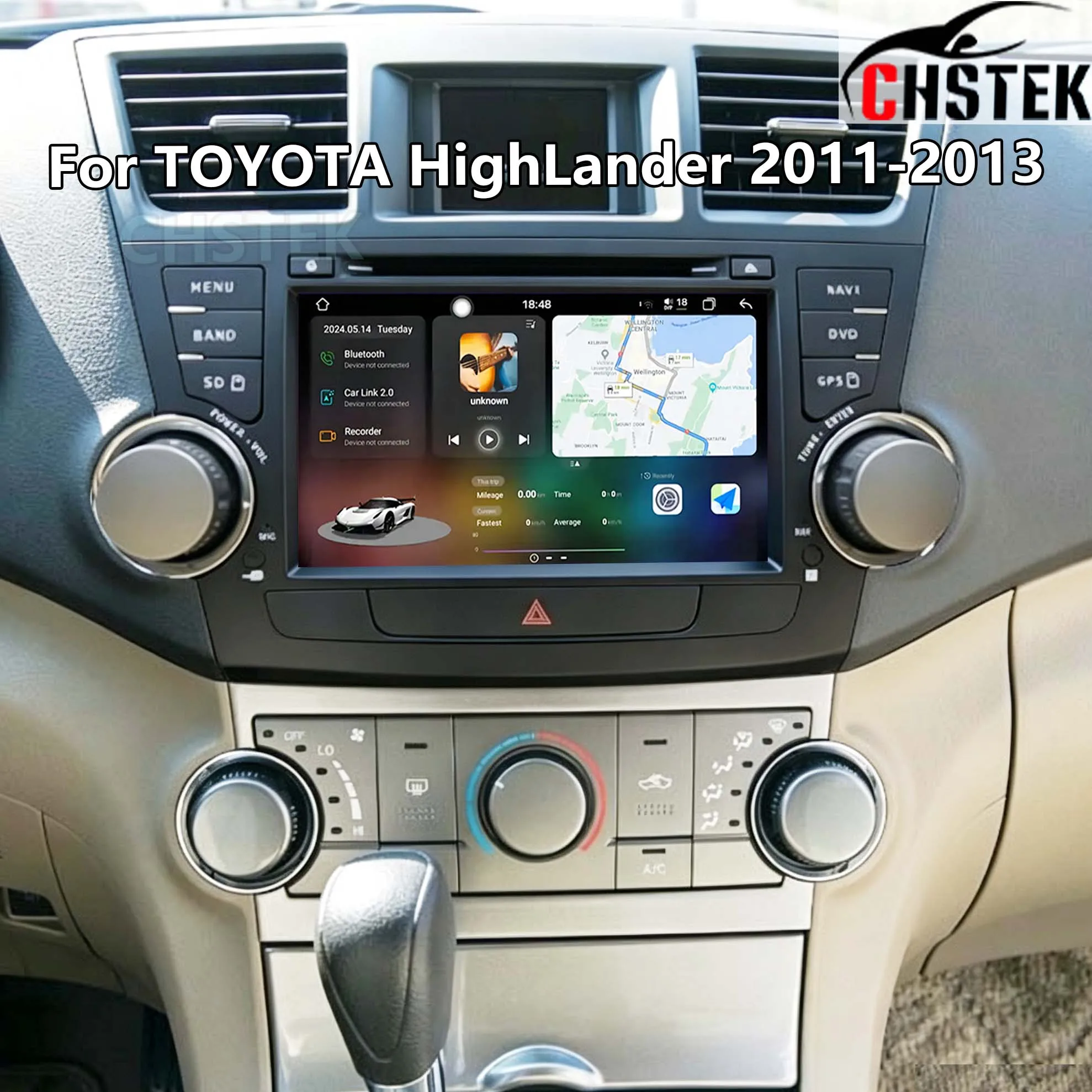 Android 14 Wireless Carplay For Toyota HighLander 2011 2012 2013 Multimedia 4G GPS WIFI Bluetooth Autoradio FM RDS Upgrade Model