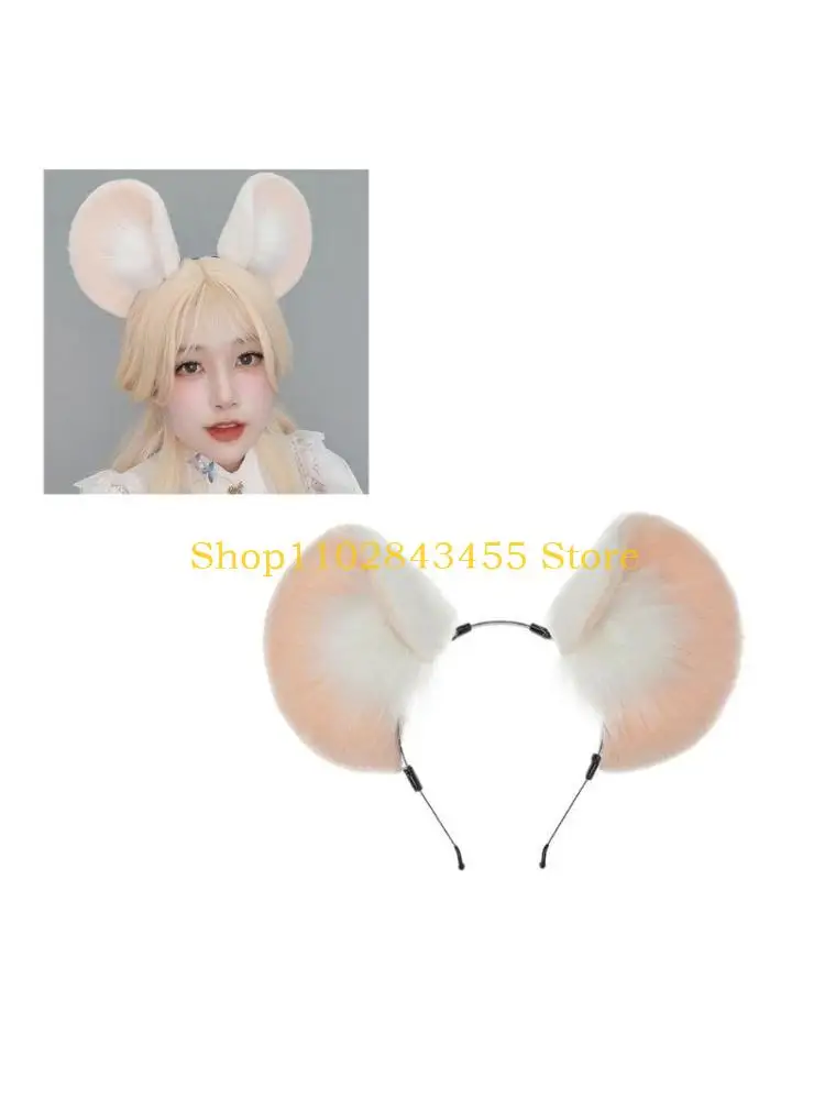 

49MC плюшевые мышиные уши, повязка на голову с круглыми ушками, повязка на голову с крысиными ушками, костюм с ушками мыши, на с