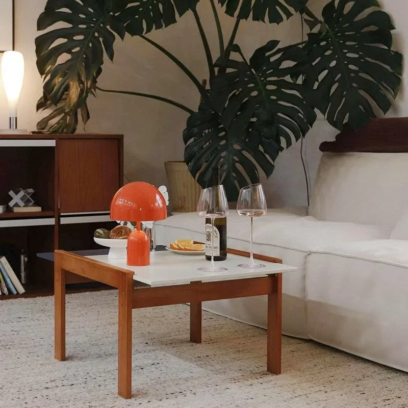 Square coffee table Bauhaus medieval sofa edge few Nordic simple small apartment low table