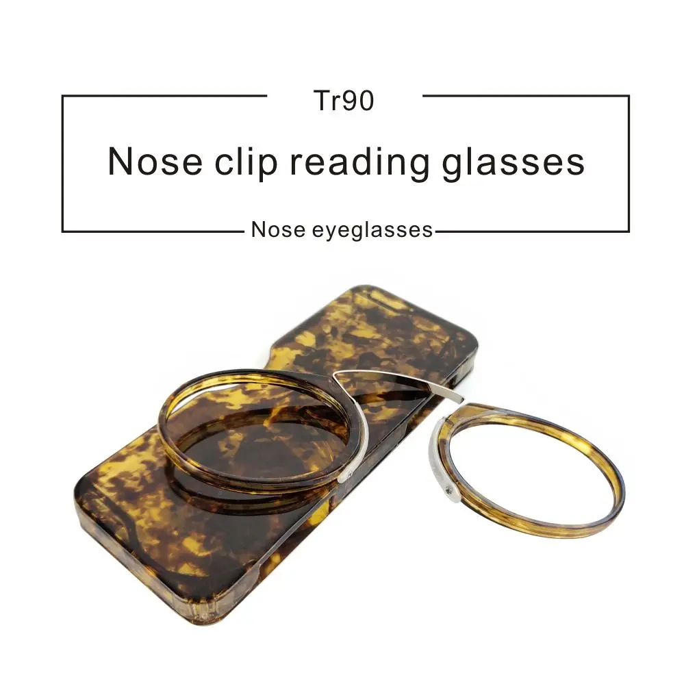 Tragbare Lesebrille mit Clip-Nasenbügel für Männer und Frauen, ultraleichte, ultradünne Presbyopie-Brille mit Original-Etui – Detail 8