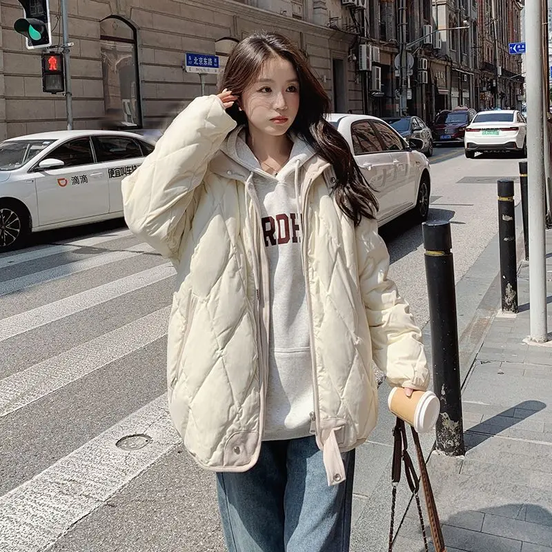

2023 New Women Down Cotton Coat Winter Jacket Female Short Parkas Loose Given To Philandering Outwear Leisure Time Overcoat