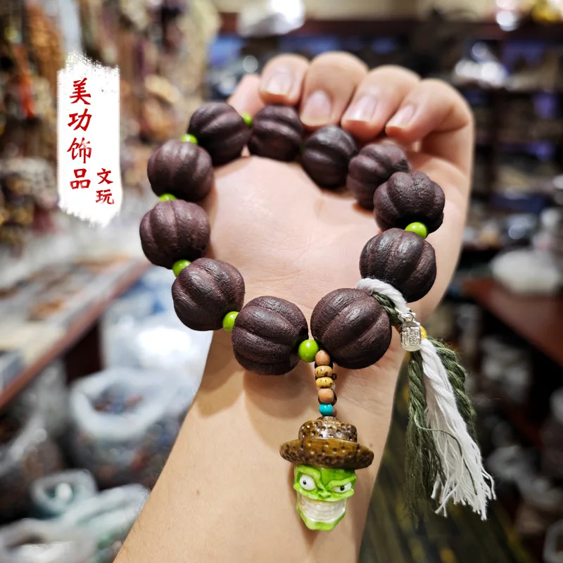 Tibetan Incense Beads Agarwood Collectables-Autograph Bracelet Match a Dai Tibet Beads Bracelet Men's and Women's Handmade Ornam