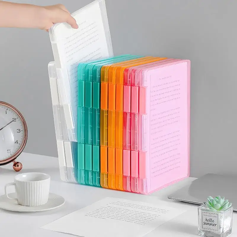 Simple Desktop Document A4 File Box, A4 Paper Storage Box, Transparent Plastic Bill Sorting Box For Office Storage