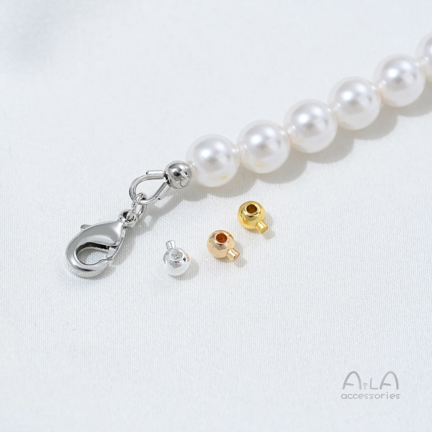 Strong Color 14K Gold 3mm Mini Fixed Positioning Buckle Snap Buckle DIY Beaded Ending Clip Buckle Accessories