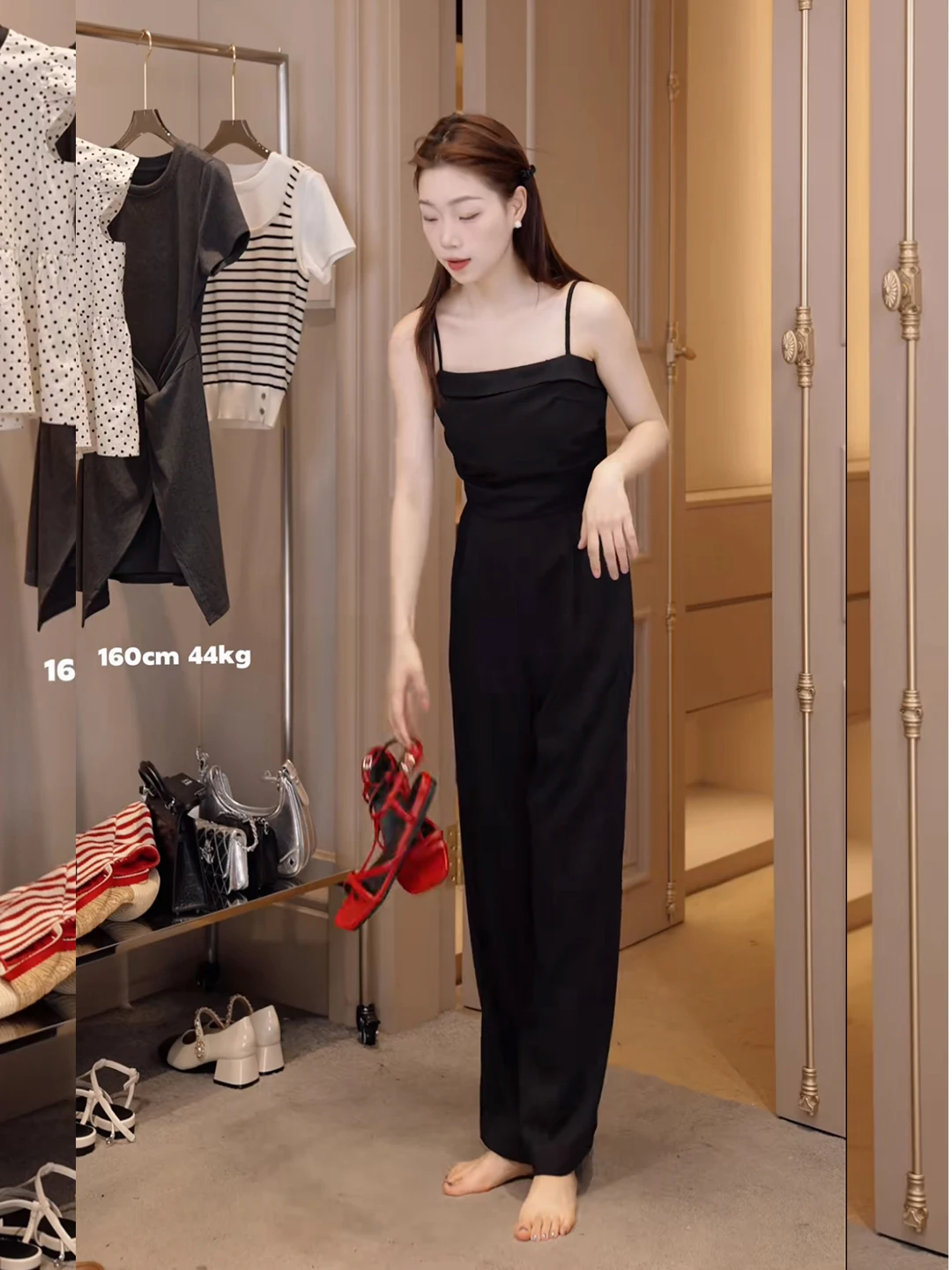 Summer New Sle Women's One-Piece High Waist Straight Leg Strapl Rer Commute Sle Comfortable Fit Long Pants