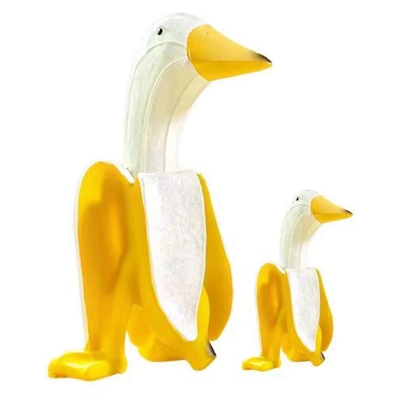 Banana Duck Statue Banana Figurine Outdoor Decoration Garden Decoration Yard Office Decoration