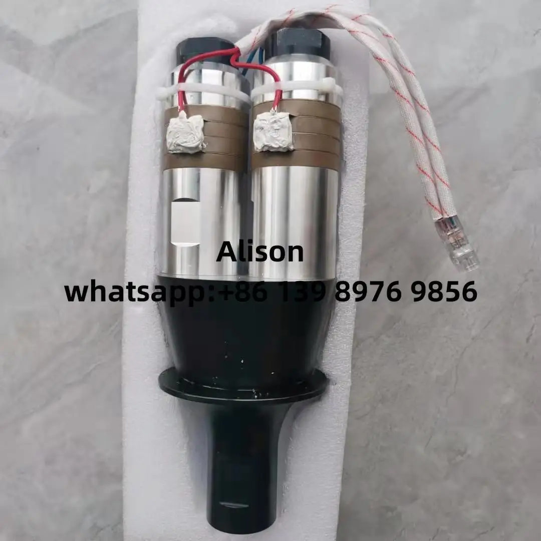 15K 4200W High Power Ultrasonic Welding Transducer machine accessories With Booster For Industrial Plastic Welding Machine
