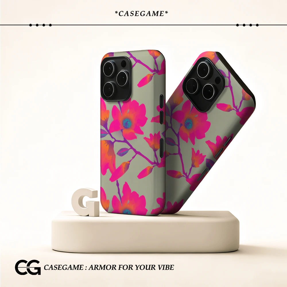 Neon Floral Pop IPhone17 Must for Magnetic Phone Case for IPhone 17 16 15 14 13 Pro Max Plus Single Double-layer Tough Case