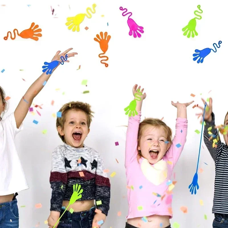 2024 Nieuwste Hot Een Band Van Vijftig Elastische Intrekbare Kleverige Palm Speelgoed Kleine Handen