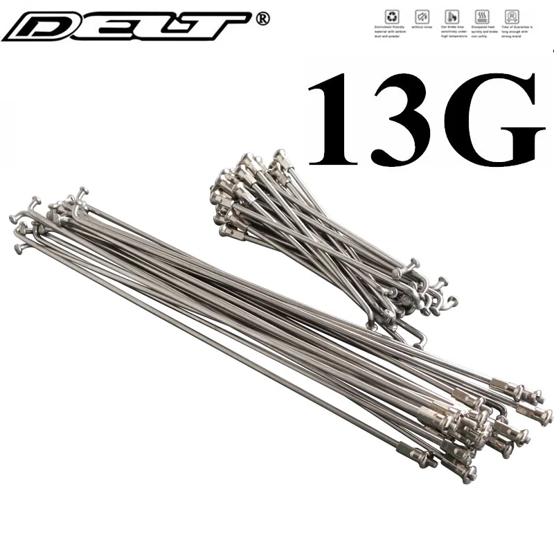 5 Pcs Bicycle Spokes & Nipples,13G(2.25mm)/122/124/139/178/181/228/230/248/250/255MM 304 Stainless Steel Electric Bike DELT