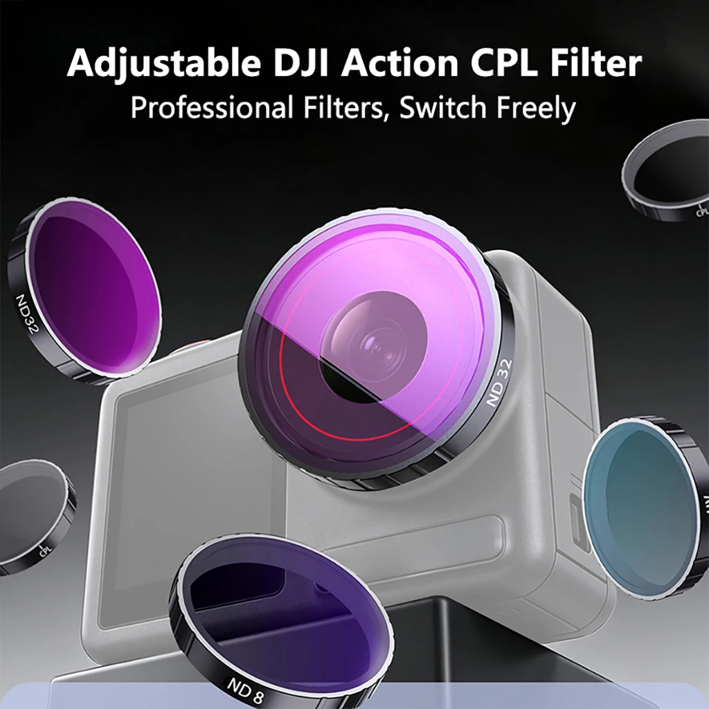 Für DJI Osmo Action5 Pro Kamera-Gehäuse mit ND8 CPL Objektivfilter-Adapter für Osmo Action 4 für Leichtstativ-Teil – Detail 31