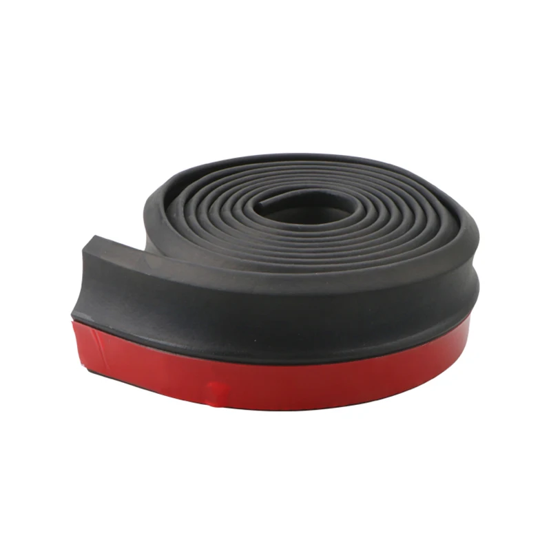 Universal carro amortecedor dianteiro spoiler lábios proteção adesivos 60mm largura 2.5m amortecedor dianteiro do carro lábio de borracha protetores para-choques do carro