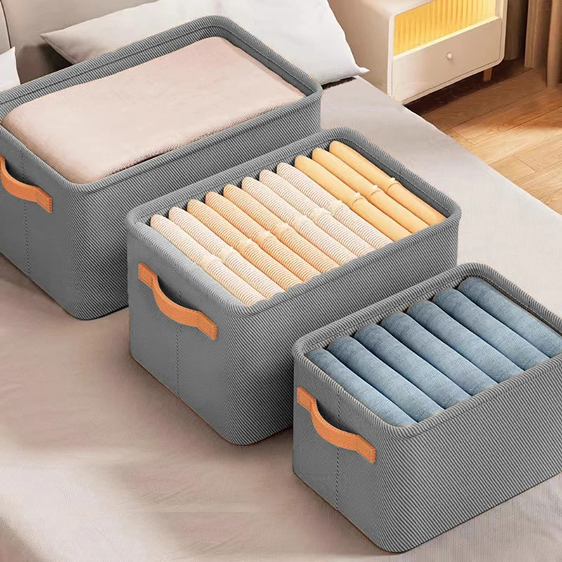 Clothes Organizer Non-Woven Wardrobe Clothes Storage Box For Underwear T-Shirt Jeans Storage Basket Cabinet Sundries Organizer