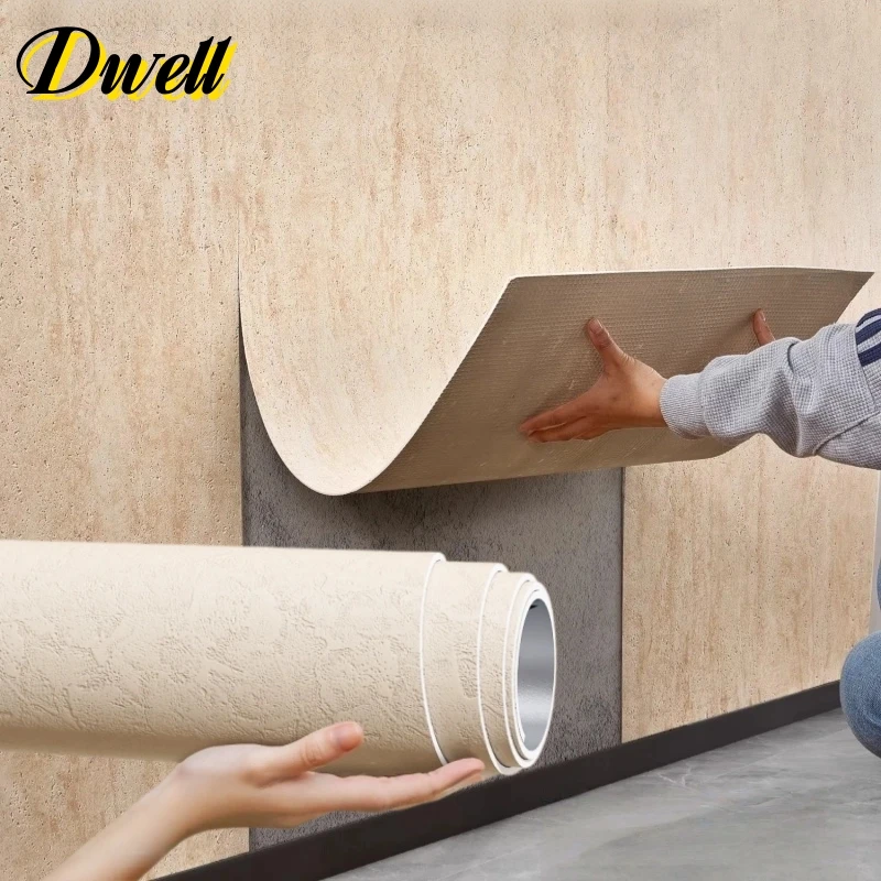 

Luxury Roman Travertine Self Adhesive Wallpaper Bathroom Waterproof 3D Textured Peel and Stick Wall Covering for Interior Decor