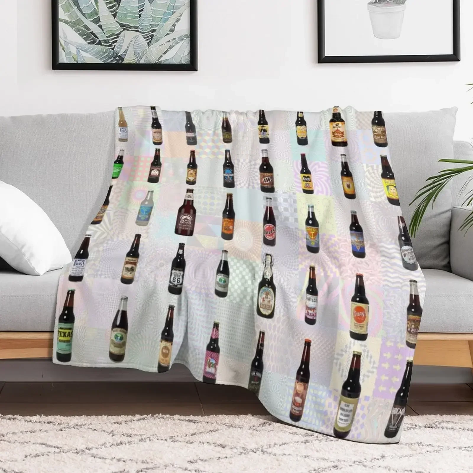 

Root Beer Throw Blanket Hairys valentine gift ideas Soft Plaid Blankets Camping Plaid on the sofa Blankets