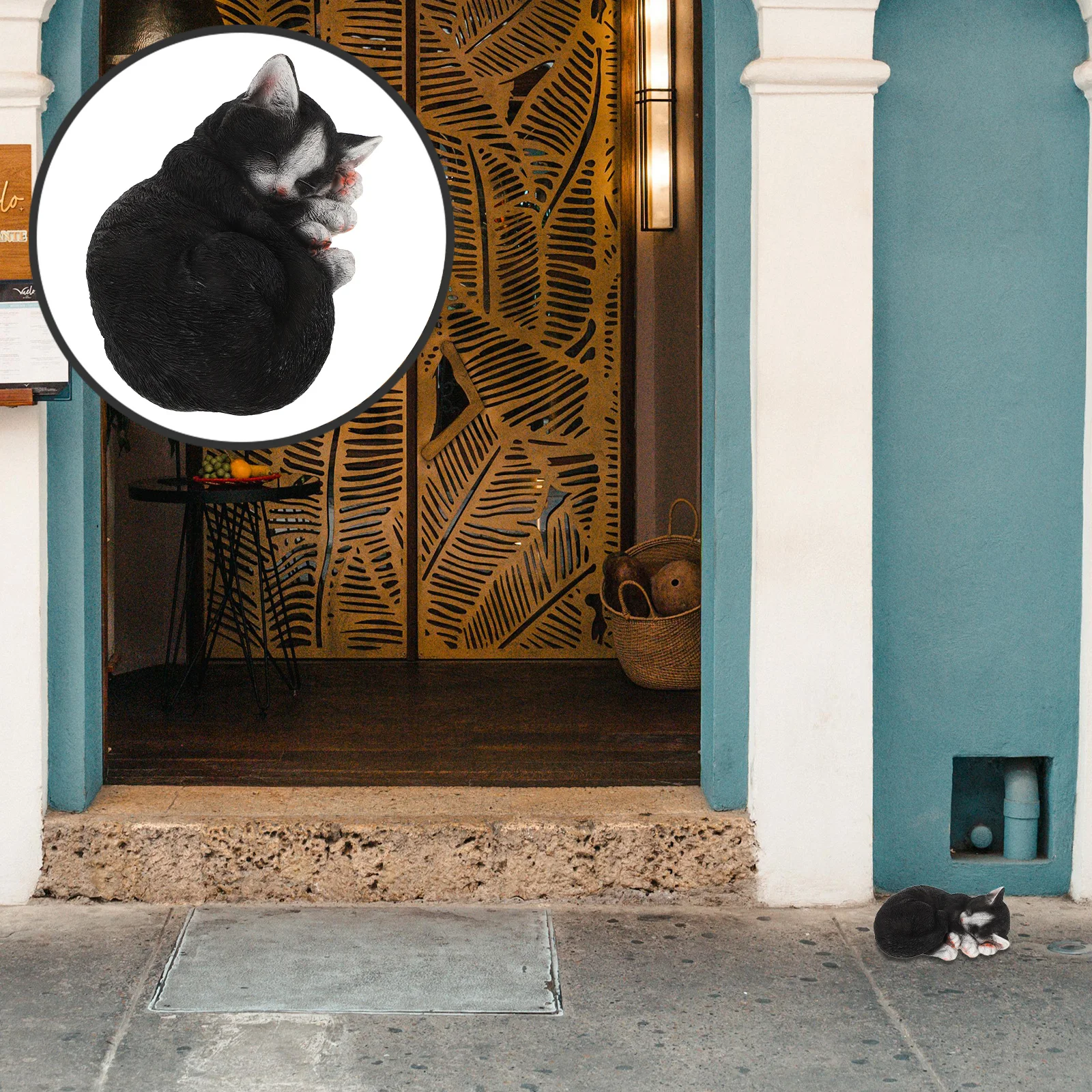 

Cat Statue Resin Garden Decor For Lawn Yard Patio Garden Cat Decor Outdoor Small Animal Statues