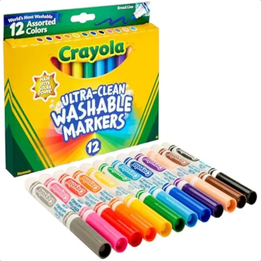 Crayola UltraClean waschbare Marker, 12 Stück